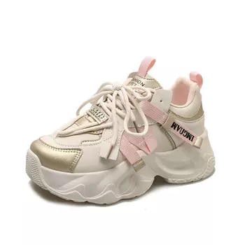 Кроссовки женские толстые низкие Abcylm, розовый