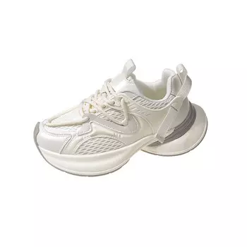 Кроссовки женские толстые низкие Abcylm, серебряный