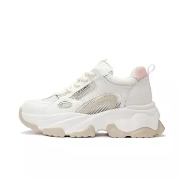 Кроссовки женские толстые низкие абрикосовые Josiny, цвет Beige/Apricot