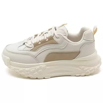 Кроссовки женские толстые низкие Agsdon, бежевый/черный