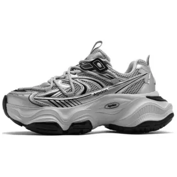 Кроссовки женские толстые низкие Agsdon, бежевый/хаки