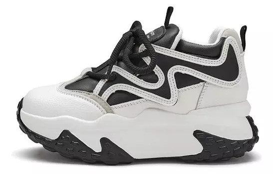 Кроссовки женские толстые низкие Agsdon, черный