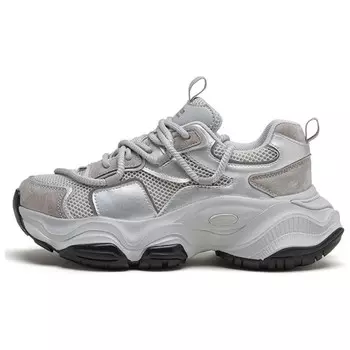 Кроссовки женские толстые низкие Agsdon, цвет Burgundy