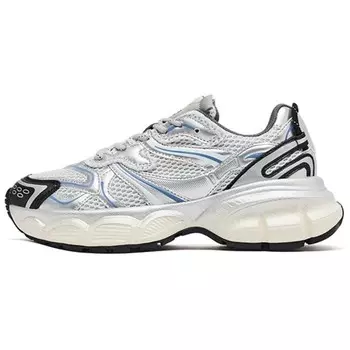 Кроссовки женские толстые низкие Agsdon, серый/синий