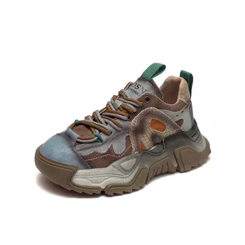 Кроссовки женские толстые низкие Aimeiqi, черный