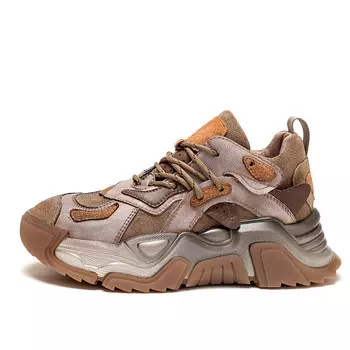 Кроссовки женские толстые низкие Aimeiqi, черный