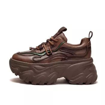 Кроссовки женские толстые низкие Aimeiqi, черный