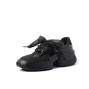 Кроссовки женские толстые низкие Aiqinisha, черный