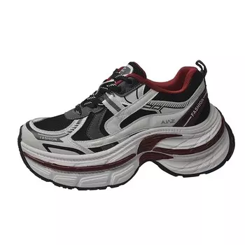 Кроссовки женские толстые низкие Ajpap, цвет Black Gray