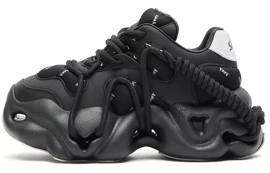 Кроссовки женские толстые низкие Annasteven, черный