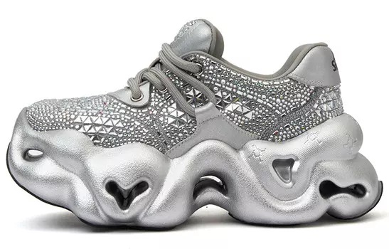 Кроссовки женские толстые низкие Annasteven, розовый