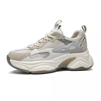 Кроссовки женские толстые низкие Aokang, бежевый/серый