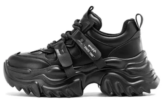 Кроссовки женские толстые низкие Aokang, черный