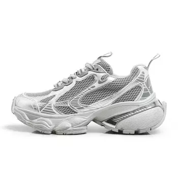 Кроссовки женские толстые низкие Aprhe, цвет Silver Pink