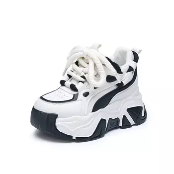 Кроссовки женские толстые низкие Babak, белый/черный