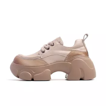 Кроссовки женские толстые низкие Baijiasi, коричневый