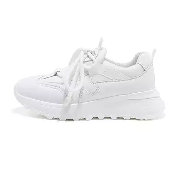 Кроссовки женские толстые низкие Baijihong, белый