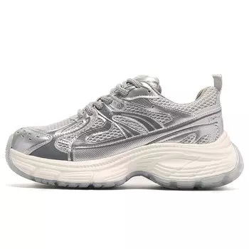 Кроссовки женские толстые низкие Bded, цвет White Silver