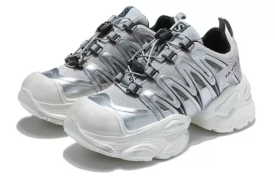Кроссовки женские толстые низкие Bded, серебряный