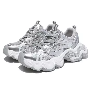 Кроссовки женские толстые низкие Bded, серебряный