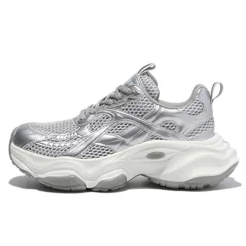 Кроссовки женские толстые низкие Bded, серебряный