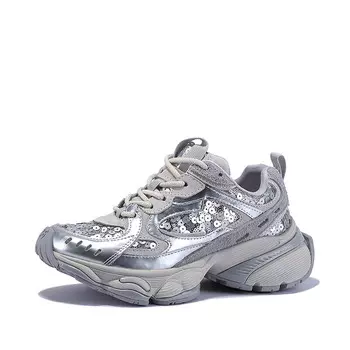 Кроссовки женские толстые низкие Bellalily, белый