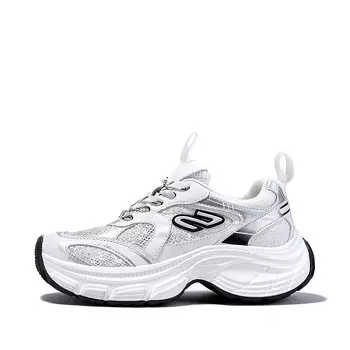 Кроссовки женские толстые низкие Bellalily, розовый/белый