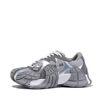 Кроссовки женские толстые низкие Bellalily, серебряный