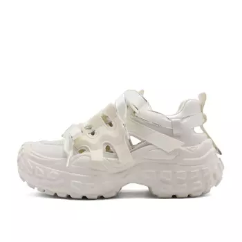 Кроссовки женские толстые низкие Belle, серебряный