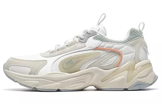 Кроссовки женские толстые низкие белые/бежевые Xtep