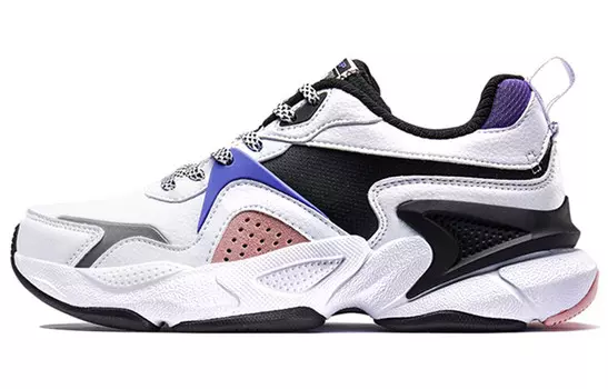 Кроссовки женские толстые низкие белые/черные Xtep