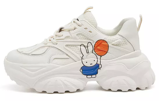 Кроссовки женские толстые низкие белые Miffy