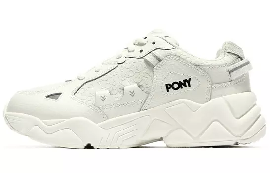 Кроссовки женские толстые низкие белые Pony
