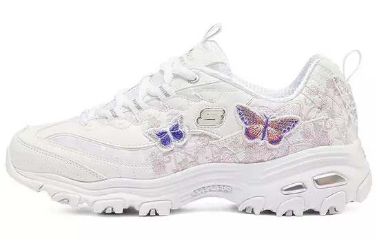 Кроссовки женские толстые низкие белые, розовые, синие, красные Skechers