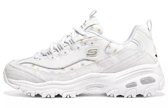 Кроссовки женские толстые низкие белые Skechers