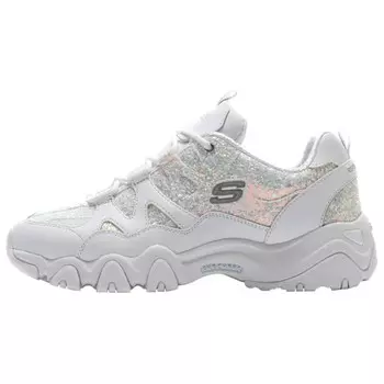 Кроссовки женские толстые низкие белые Skechers
