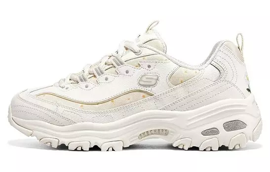 Кроссовки женские толстые низкие белые Skechers