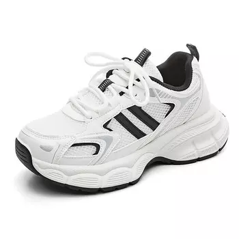 Кроссовки женские толстые низкие белый Huanqiu