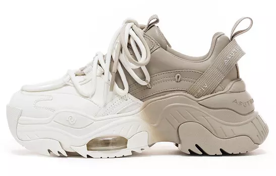 Кроссовки женские толстые низкие белый микс рисово-серый Vittorio Ventura