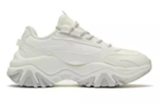 Кроссовки женские толстые низкие белый/розовый Qiaodan