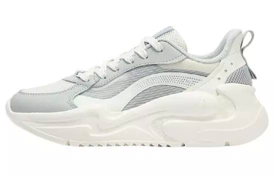 Кроссовки женские толстые низкие белый/серый 361°