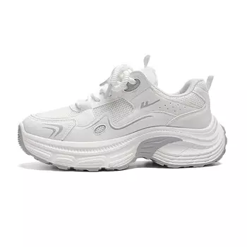 Кроссовки женские толстые низкие белый серый Warrior