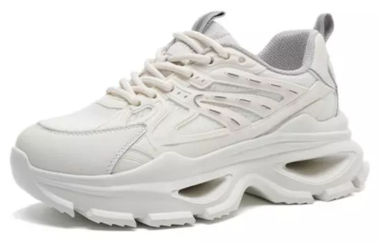 Кроссовки женские толстые низкие бежево-серый Daphne