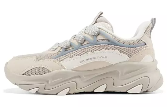 Кроссовки женские толстые низкие бежевый 361°