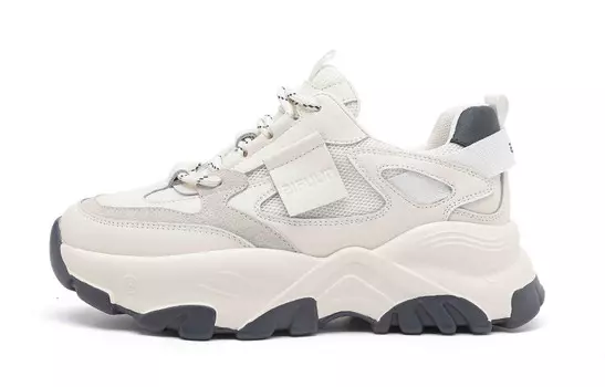 Кроссовки женские толстые низкие бежевый Aifulin