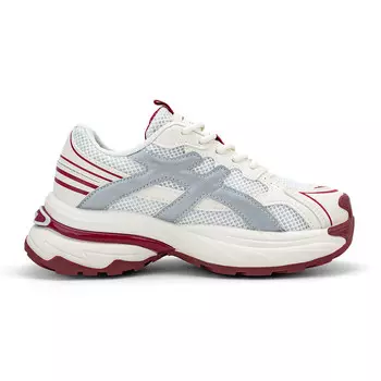 Кроссовки женские толстые низкие бежевый/бордовый Deerway