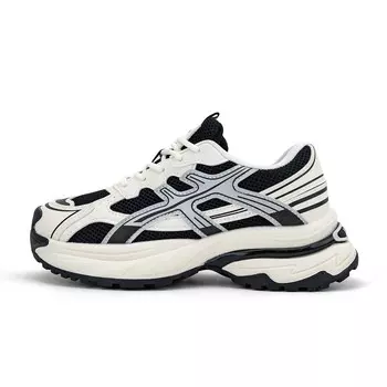 Кроссовки женские толстые низкие бежевый/черный Deerway