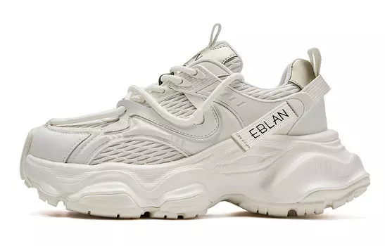 Кроссовки женские толстые низкие бежевый Eblan