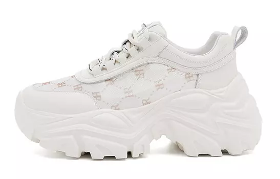 Кроссовки женские толстые низкие бежевый Hr