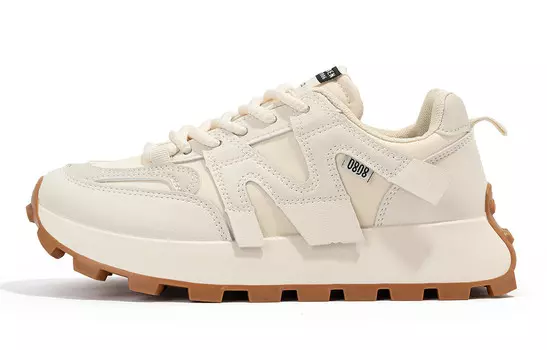 Кроссовки женские толстые низкие бежевый Humanism 1986